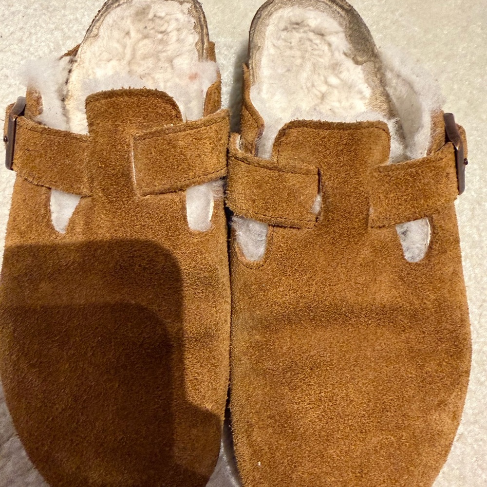 Birkenstock Cozy Tan Slippers